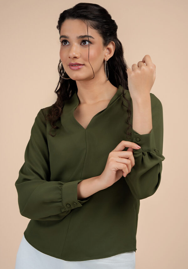 Andrea V Neck Blouse