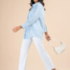 Lorida White Stripe Blouse