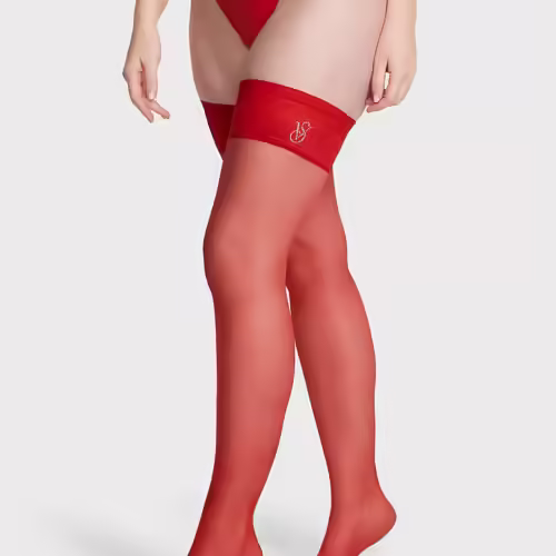 Shine-Top Thigh Highs