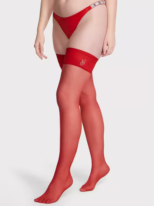 Shine-Top Thigh Highs