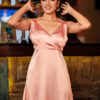 LILY FLARED PEACH DRESS