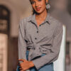 Maidah Black Check Shirt