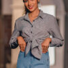 Maidah Black Check Shirt