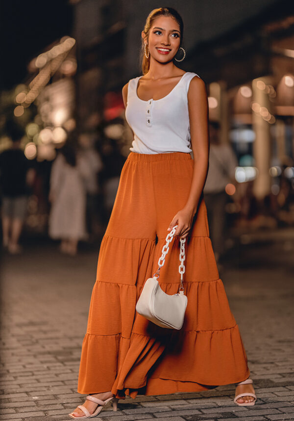 Harmony Tiered Hem Palazzo Pant