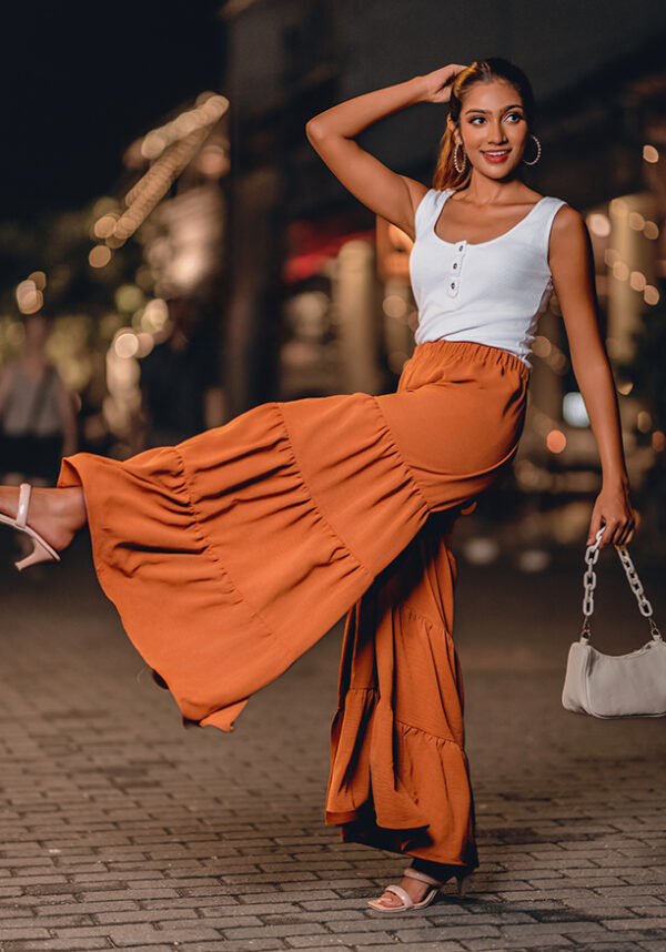 Harmony Tiered Hem Palazzo Pant