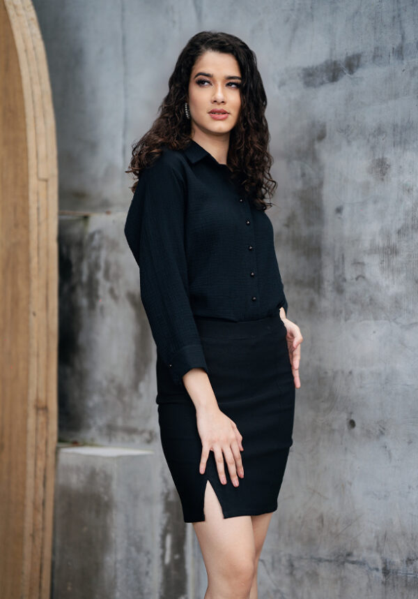 Lisa Black Shirt Blouse