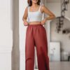 Loida Flare Wide Leg Brown Pant