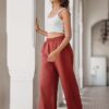 Loida Flare Wide Leg Brown Pant