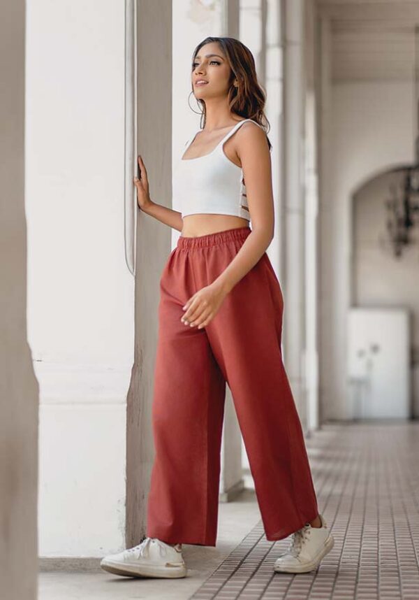 Loida Flare Wide Leg Brown Pant