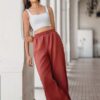 Loida Flare Wide Leg Brown Pant