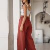 Loida Flare Wide Leg Brown Pant