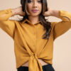 Hannah Long Sleeve Mustard Blouse