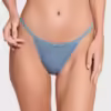 Lace-Trim Cotton V-String Panty