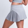Side mesh detailing tennis skirt