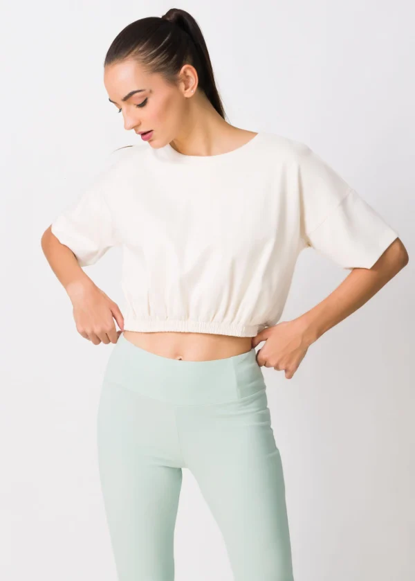 Waist Gathered Crop Top