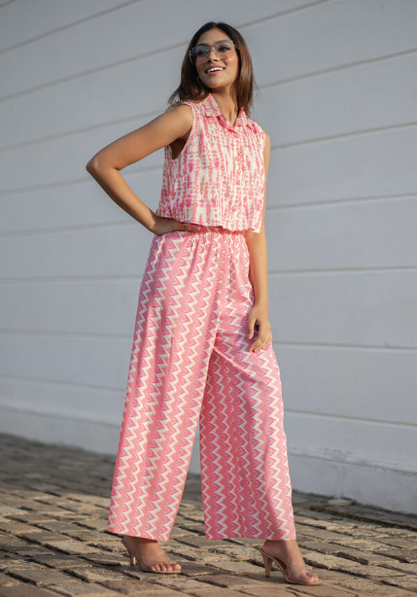 Jayden Pink Printed Pant