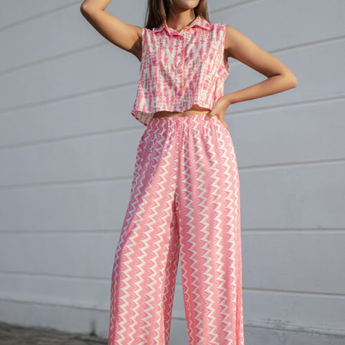 Jayden Pink Printed Pant