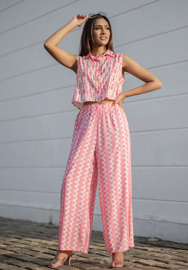 Jayden Pink Printed Pant