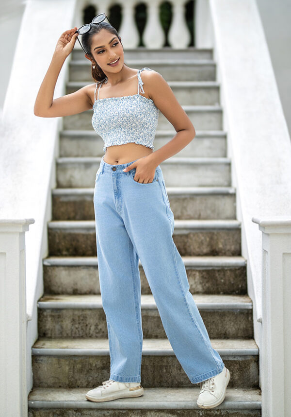 Ivy Ice Blue Mom Jean