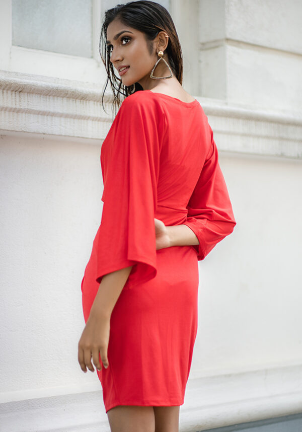 LAYNE SLEEVE RED DRESS