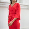 LAYNE SLEEVE RED DRESS