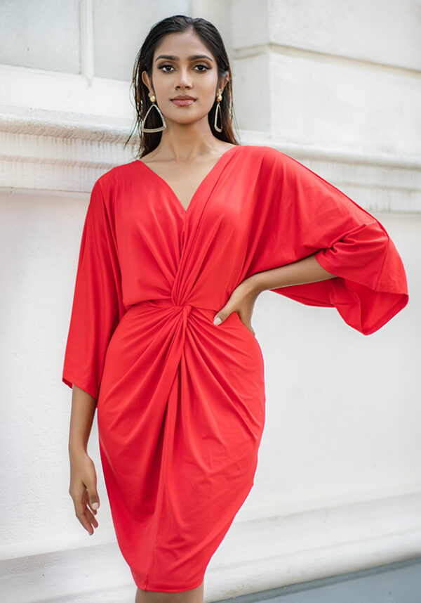 LAYNE SLEEVE RED DRESS