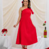 LARA ONE SHOULDER RED DRESS