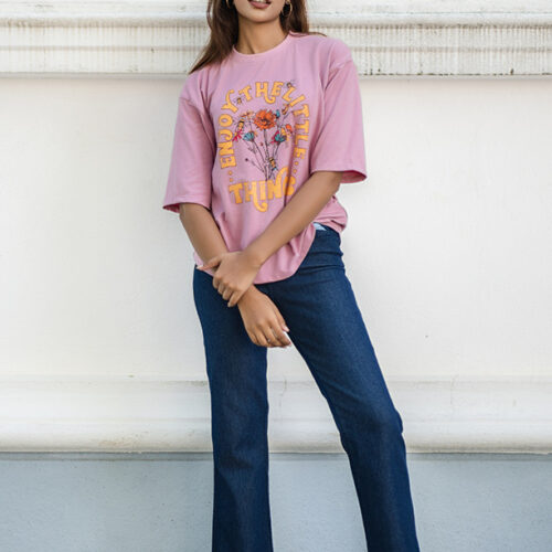 Tara Dark Blue Two Buttoned Bell Pant