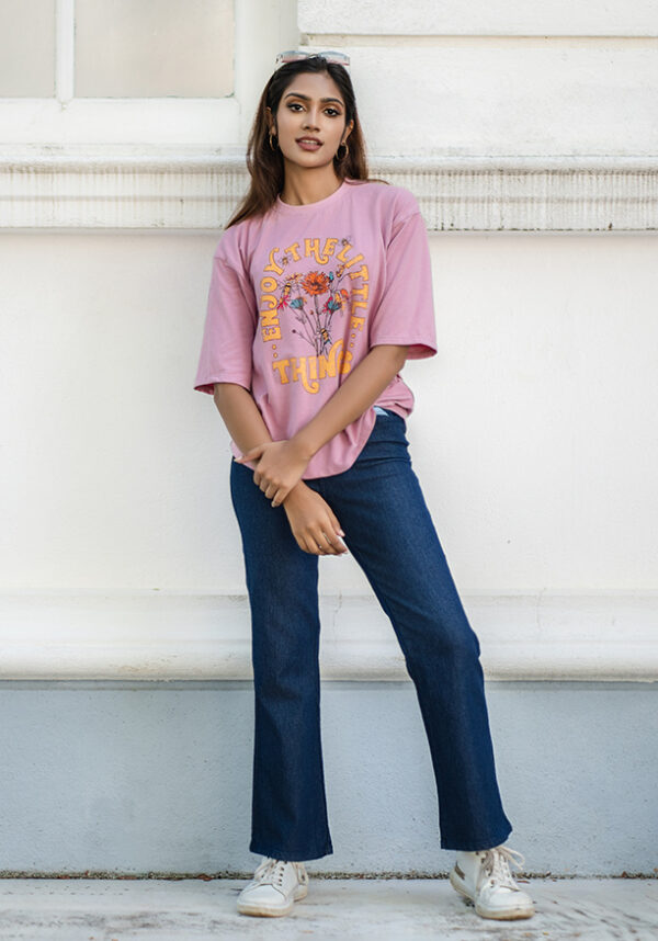 Tara Dark Blue Two Buttoned Bell Pant