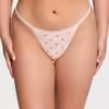 Lace-Trim Cotton V-String Panty