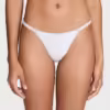 Lace-Trim Cotton V-String Panty