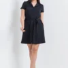 Cuban Collar Shirt Dress