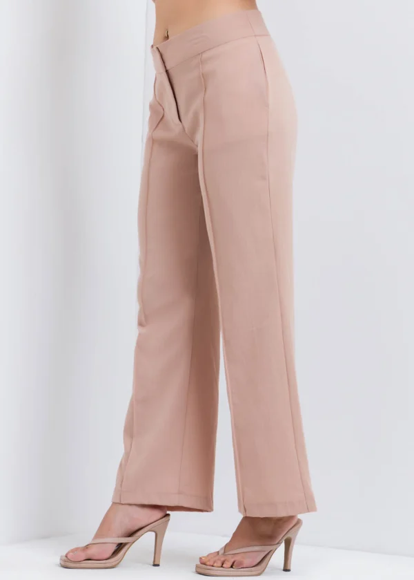 Wide Leg Pant With Pin Tuck Detail