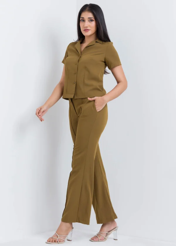 Wide Leg Pant With Pin Tuck Detail