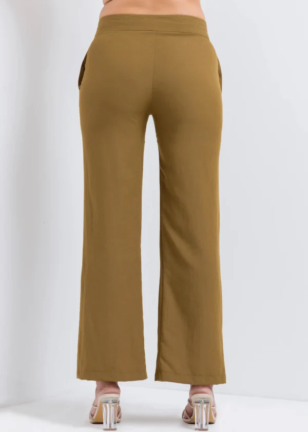 Wide Leg Pant With Pin Tuck Detail
