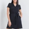 Cuban Collar Shirt Dress